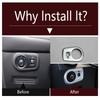 Front Head Lights Lamps Switch Button Control Panel Cover Trim Matte / Carbon Fiber Accessories Interior For MG ZS 2018 -