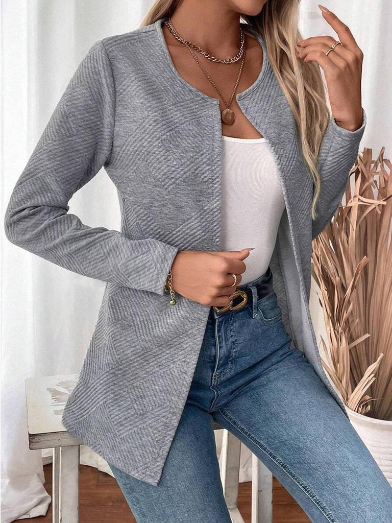 2024 Women's Cross-Border Autumn/Winter Fashion: Slim Fit Cardigan Coat