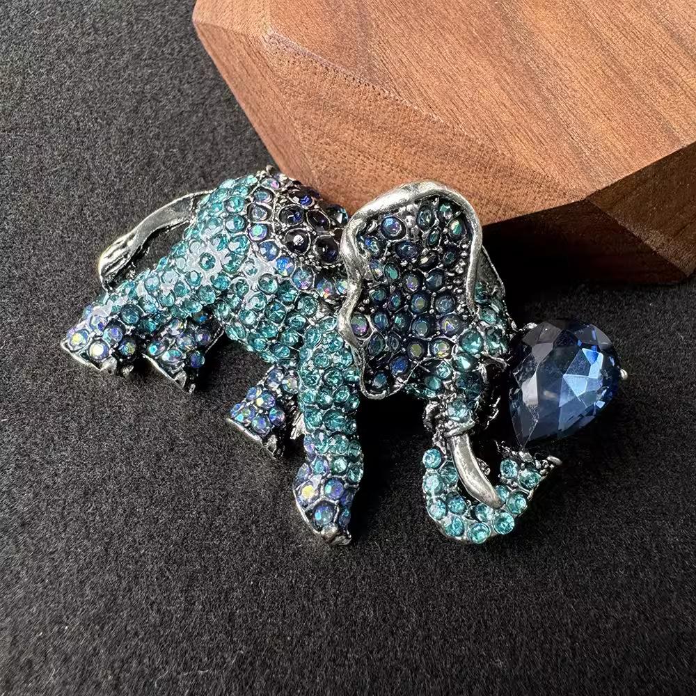 Модная новая дизайнерская брошь-слон из сплава с бриллиантами, высококлассная, трендовая, с аксессуарами