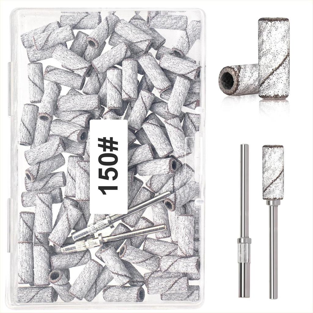 Nail Salon High-Quality Sanding Bands with Stainless Steel Mandrel - Durable, Wear-Resistant Tools