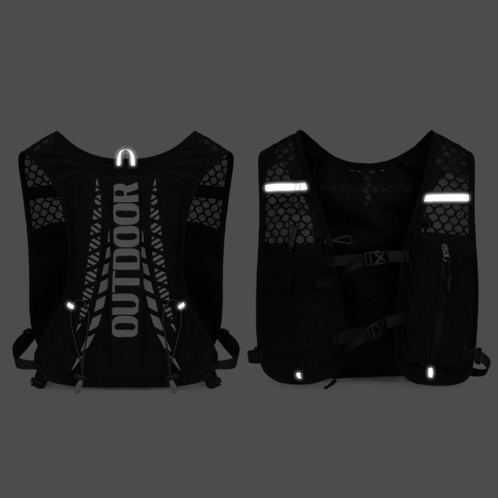 Vest Style Running Vest Nylon Trail Running Backpack Reflective Running Bag  For Women Men