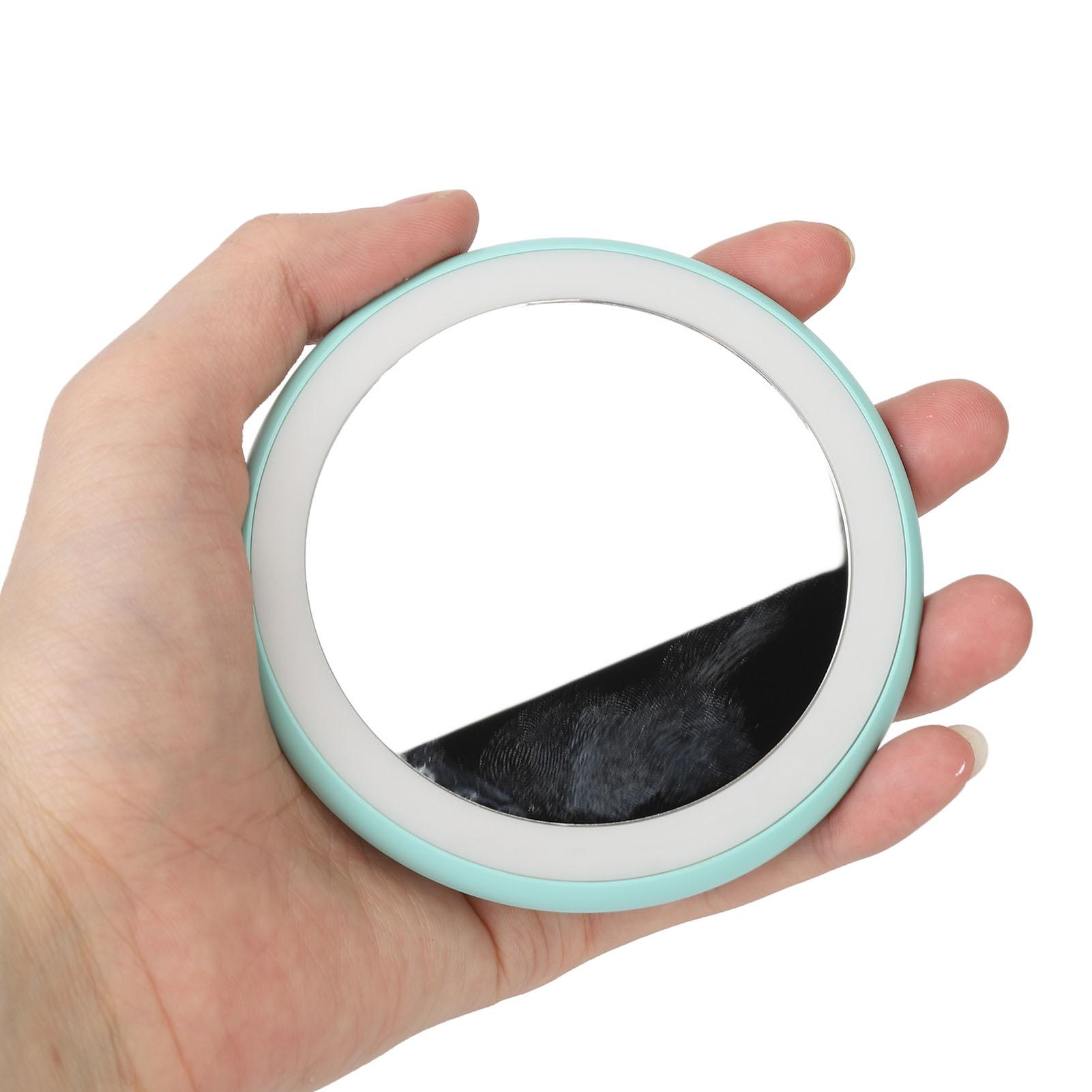Compact Makeup Mirror with Light USB Rechargeable LED Round Portable Small Mirror