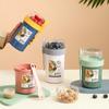 Portable Double-Layer Yogurt and Oatmeal Cup with Lid and Spoon for Salads and Nuts