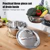 Vegetable Cutter Multifunctional 4 In 1 Grater Slicer Lid with Drain Basket Washing Draining Slicing Fruits Vegetables Kitchen Vegetable Slicer