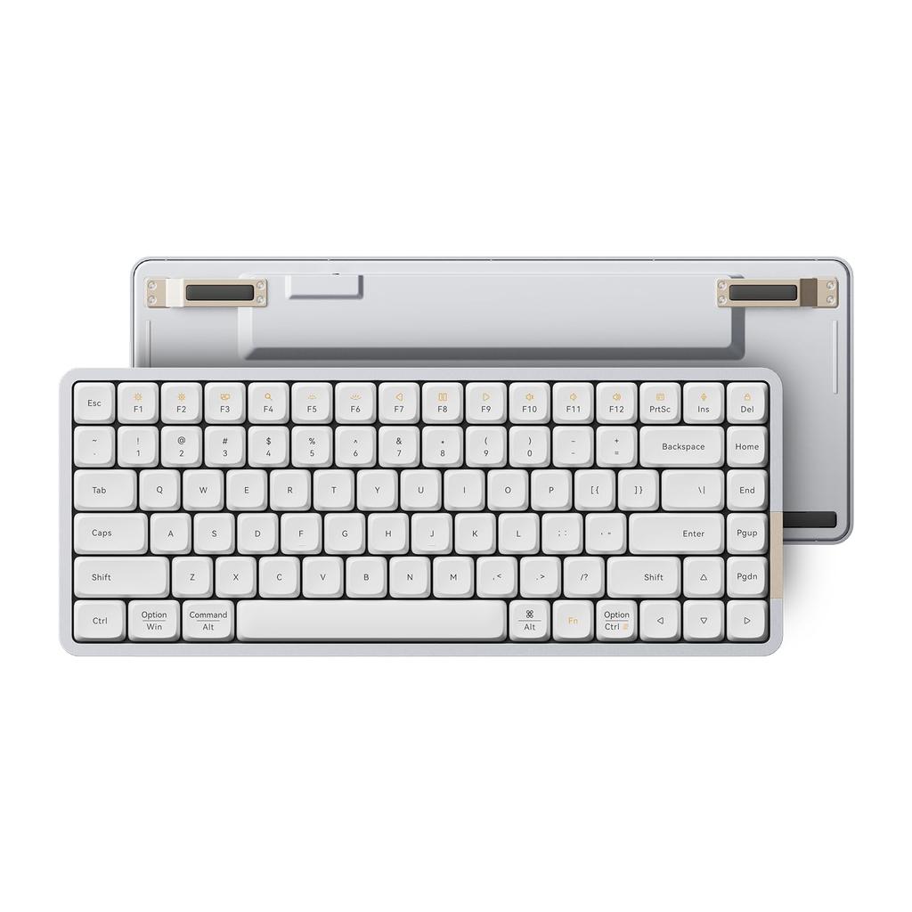 Lofree FLOW Mechanical English Silver Standard Key GHOST Technical Standards Certification Certified Low-Profile Keyboard, Layout, White, Switches