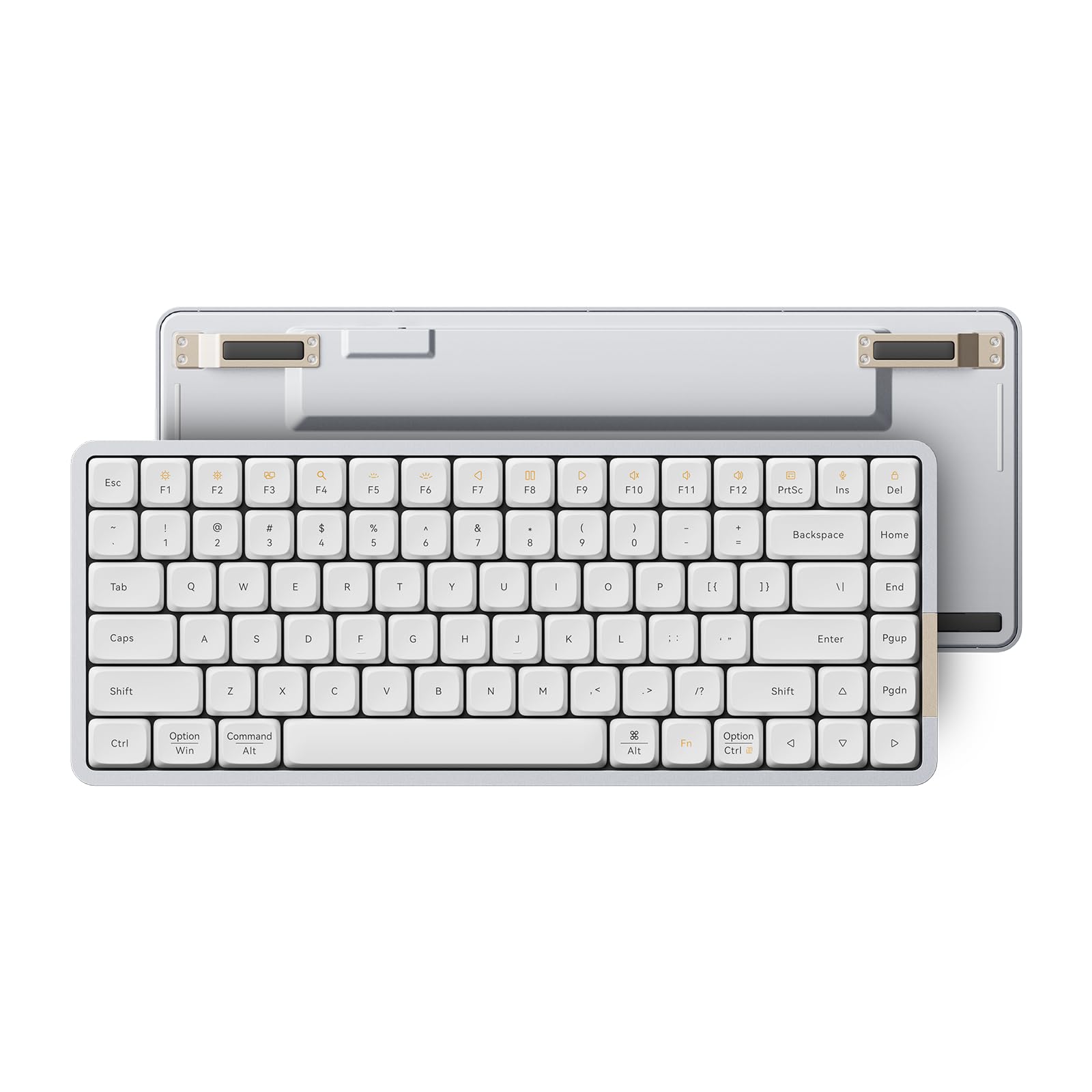 

Lofree FLOW Low Profile Mechanical English Silver Standard GHOST Key Technical Standards Compliance Keyboard, Layout, White, (Linear) Switches,