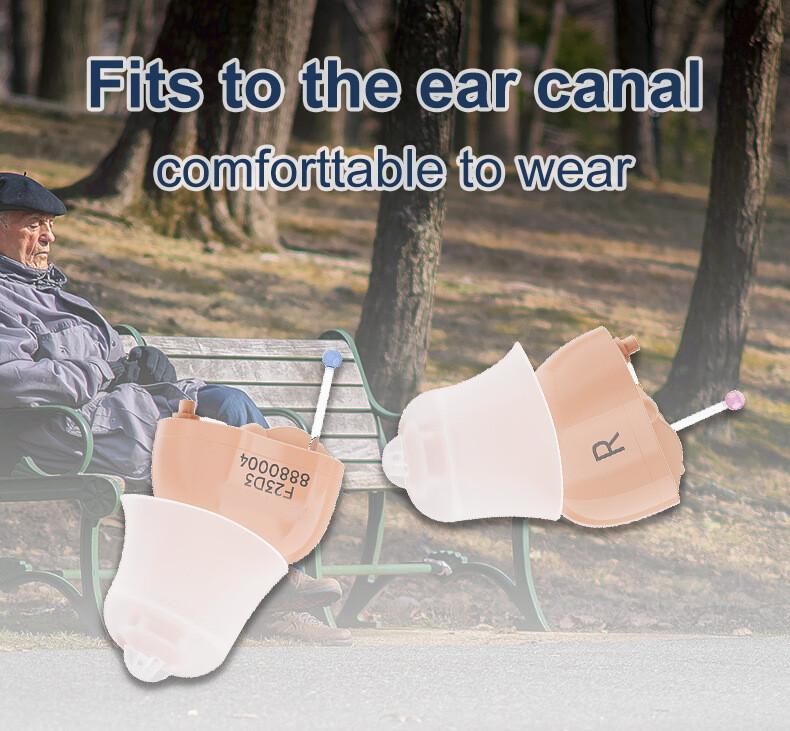 Invisible CIC Hearing Aid 16-Channel Digital In-Ear Sound Amplifier for Seniors and Adults