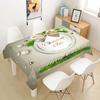 Rectangular Green Christmas Table Cloth Cover Party Tablecloth For Dining Tables Decoration Coffee Manteles Para Fiesta