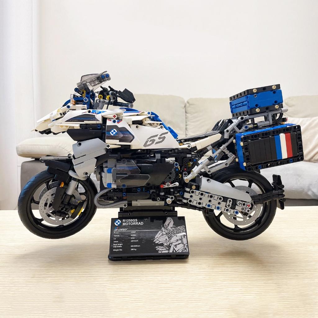 2369 st R1250GS Högteknologisk Motorcykel Byggklossar Pojkleksaker 3D-modeller 1:5 Motorcykelracing Sportbil Monteringsleksaker Presentuppsättning