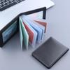 Pu Leather Card Holder With Multiple Transparent Card Slots And Durable Design Perfect For Daily Business Travel Id Bank Card