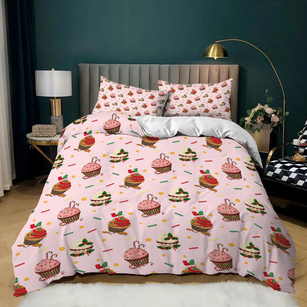 Merry Christmas Bedding Set Duvet Cover Set 3D Bedding Set Digital Printing Queen Size Bedding Set Fashion Design Christmas Gift