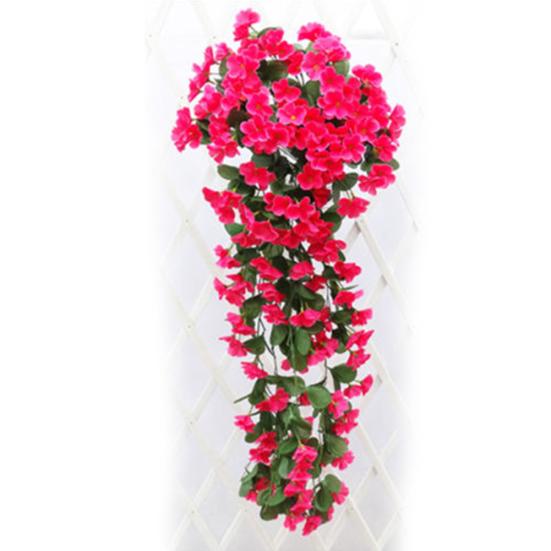 220Pcs Heads/1 Bouquet Five-Petal Artificial Violet Flower Bracketplant Hanging