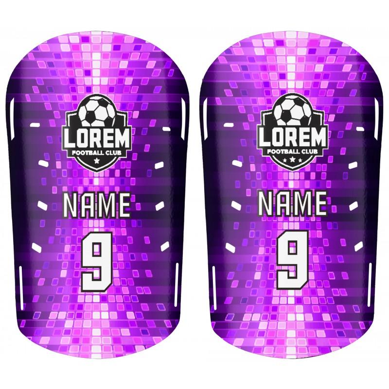 Professional Soccer Shin Guards With Sublimation Print Training Match Use