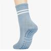 Women's Anti-Slip Yoga Socks - Mid-Calf Cotton Pilates Fitness Socks with Shark Pattern