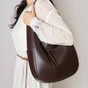 Cowhide Texture Tote Bag Large Capacity Simple Commuting Crescent Bag Shoulder Women's Bag