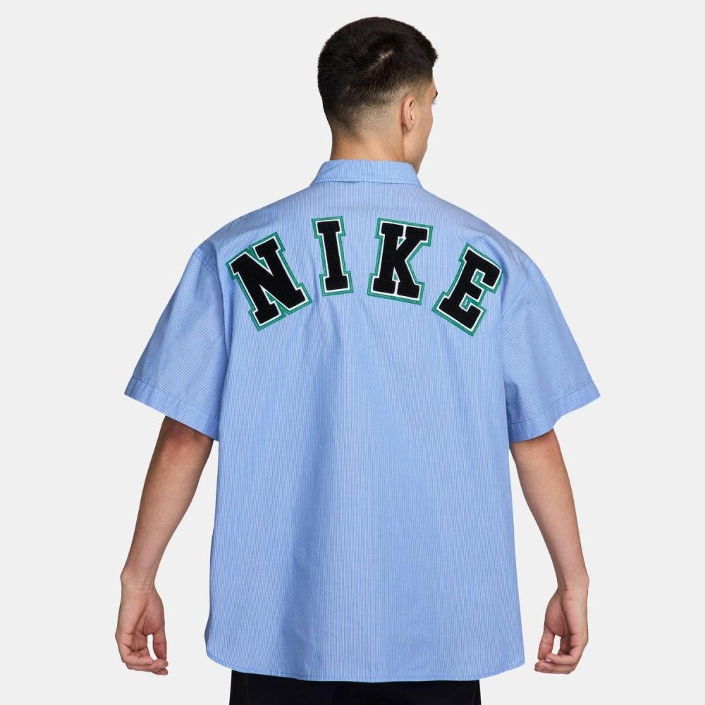 Nike M Nl Btn Dwn Ss Shirt If0927 427pacblu White