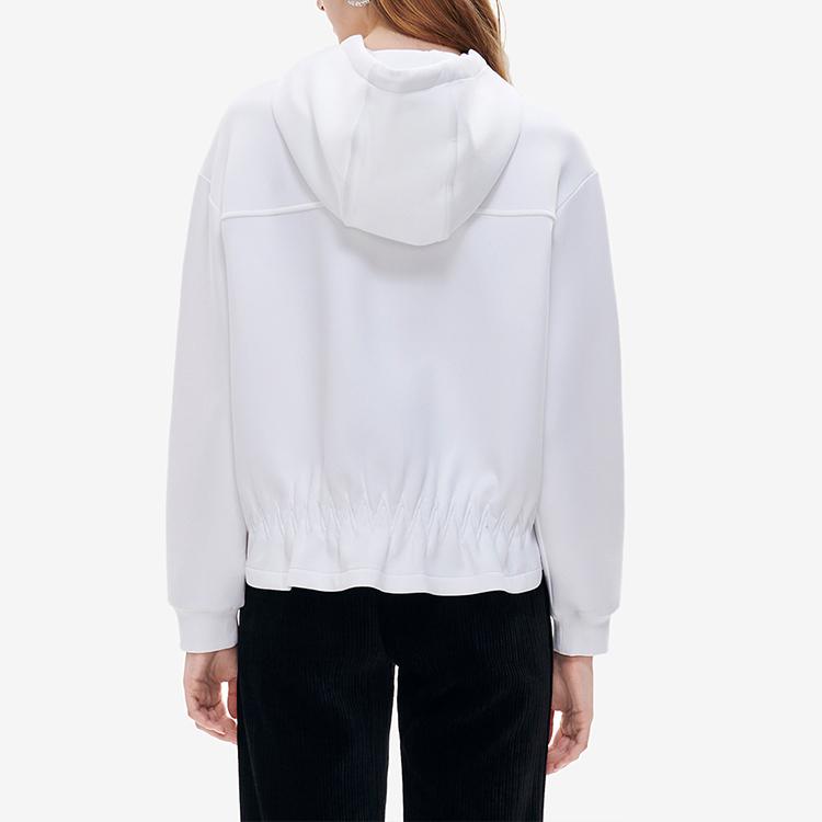 Fila Logo Print Sports Casual Knit Sweatshirt Women Sweatshirt Standard-White F11W218209F-WT