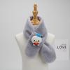 2025 Cartoon Cute Faux Rabbit Fur Children's Plush Scarf - Winter Thickened Neck Warmer for Boys and Girls.