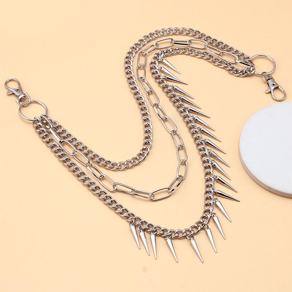 Hip Hop MoonPunk Side Chain On Jeans Pants Handbag for Girls Multilayer Body Chain Trousers Street Clothing Jewelry