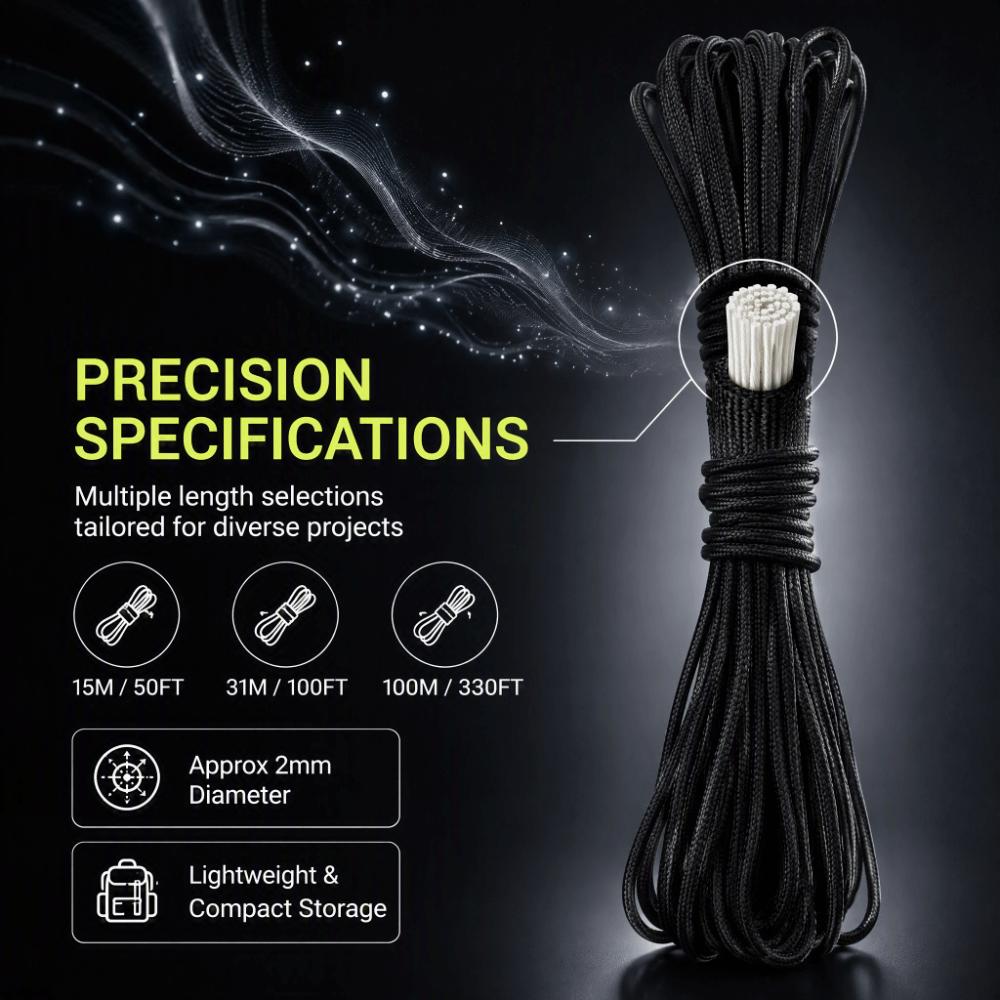 2mm Utility Rope Portable Single-Core Paracord Practical ylon Paracord  Outdoor Activities