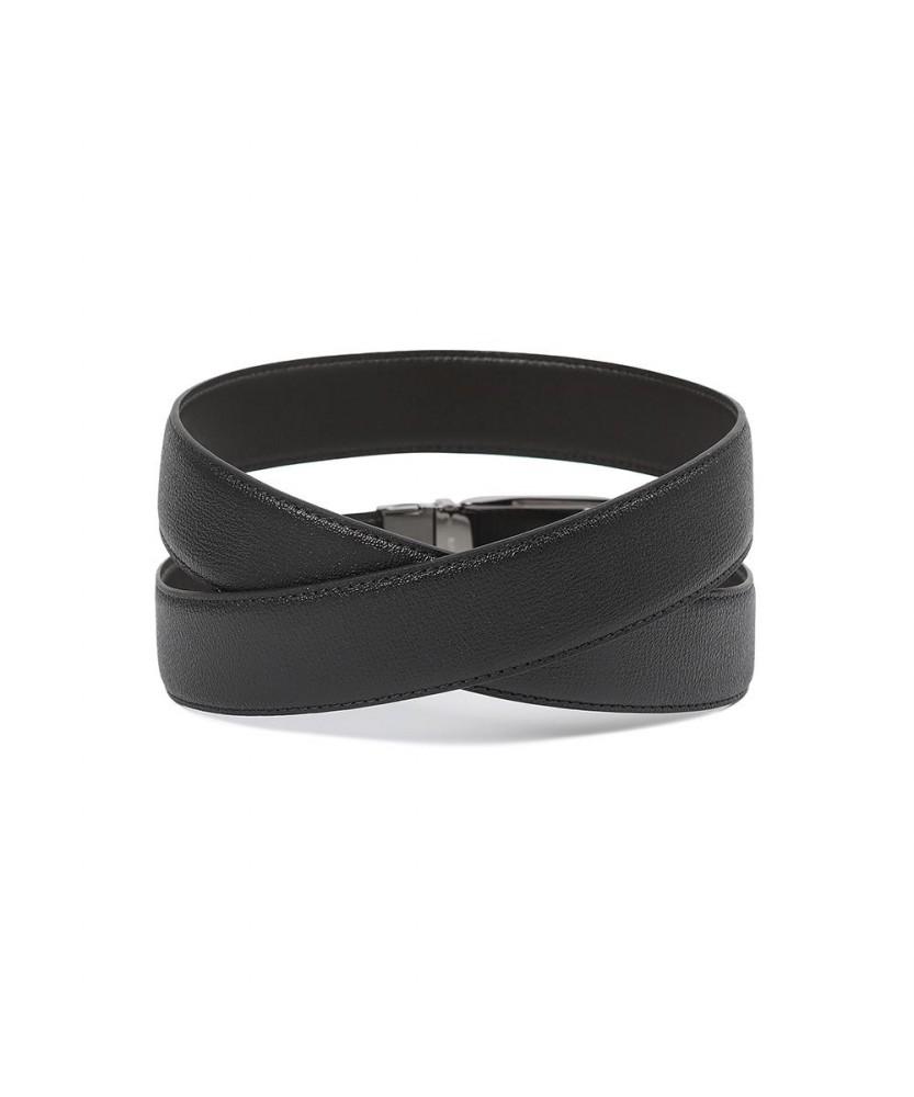 Benobelo Cowhide Black Satin Tab Belt Black_Blf1Acb1280K1