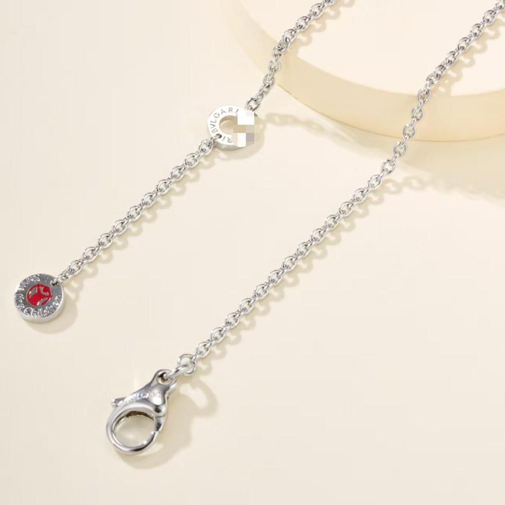 18K Gold Little Red Man Black Ceramic Necklace, Charity Edition, CNC Spring Clavicle Chain, Live Stream Style