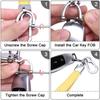 Genuine Leather Car Smart Key Yellow [Wisdompro] Keychain, Anti-Loss, Compatible, Stylish, Unisex,