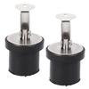 2Pcs 19mm Compression Drain Plug Stainless Steel Rubber Seal Brass Screw Type Boat Drain Plug for Marine Yacht