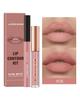 Langmanni Lipgloss Lipliner-Set 2 Sets nicht klebendes Cup-Matt-Lipgloss-Set