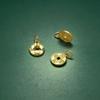 Sterling Silver Lotus Bow Copper Coin Wealth Attracting Spacer Bead Pendant for DIY Jewelry