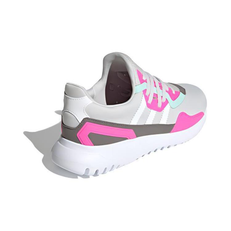 adidas Flex J Grau Schreiendes Pink Kinder Sneaker Grau-Eins Wolkenweiß FX5324