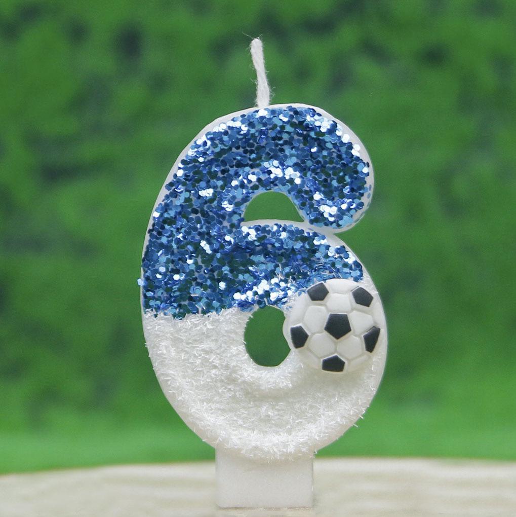 Creative Football Birthday Candle for Cake Decoration, DIY World Cup Party, First Birthday Celebration