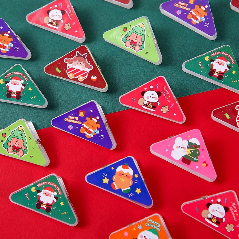 Christmas Triangle Photo & Memo Clip – Cute Gift for Students & Journal Decoration