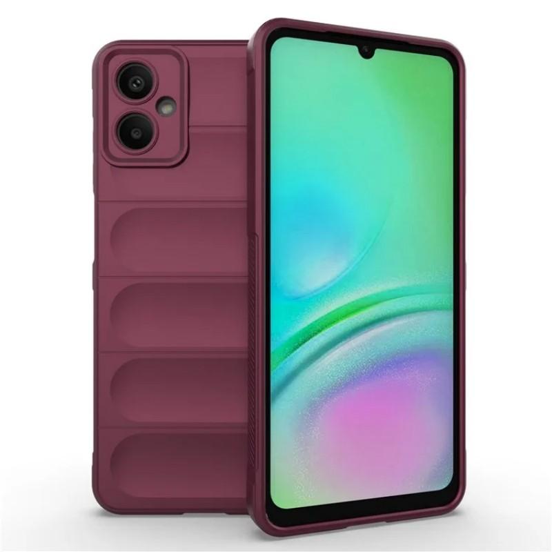 For Samsung Galaxy A06 5G TPU Case WANLONFENG HD Series Anti Slip Phone Cover with Tempered Glass