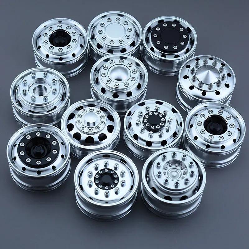 2pcs RC Truck Metal 20mm/25mm Width Wheel Drive/Bearing Hub Rim for 1/14 Tamiya SCANIA 770S 56368 VOLVO ACTROS MAN Model Car