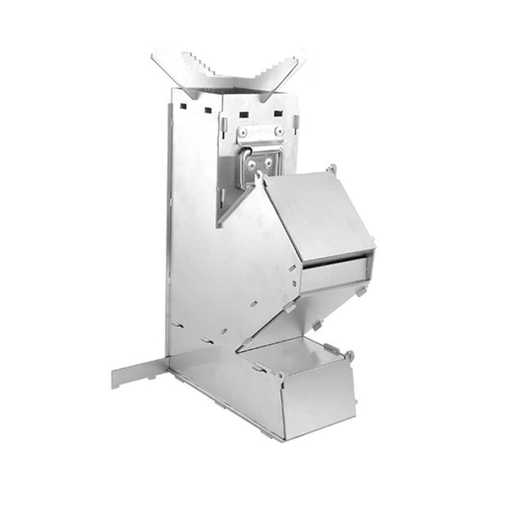 Portable Camping Wood Stove Stainless Steel Cooking Stove Portable Collapsible Camping Stove Outdoor Wood Burning for Picnic BBQ