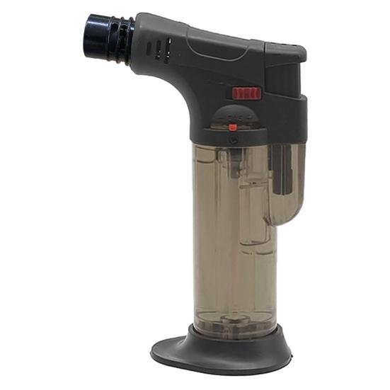 Kitchen Torch Windproof Refillable Plastic Security Lock Butane Torch for Camping