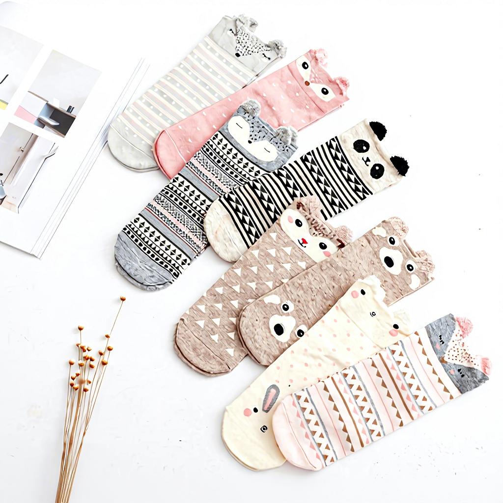 REMOULD Comfortable 3d Custom Socks Cat Ear High Quality Women Cotton Socks Custom one size for all women