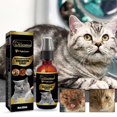 30ML Topical Antipruritic Spray Professional Pet Cat Moss Skin Care Spray Skin Disease Itching Mite Relieve Cat Supplies