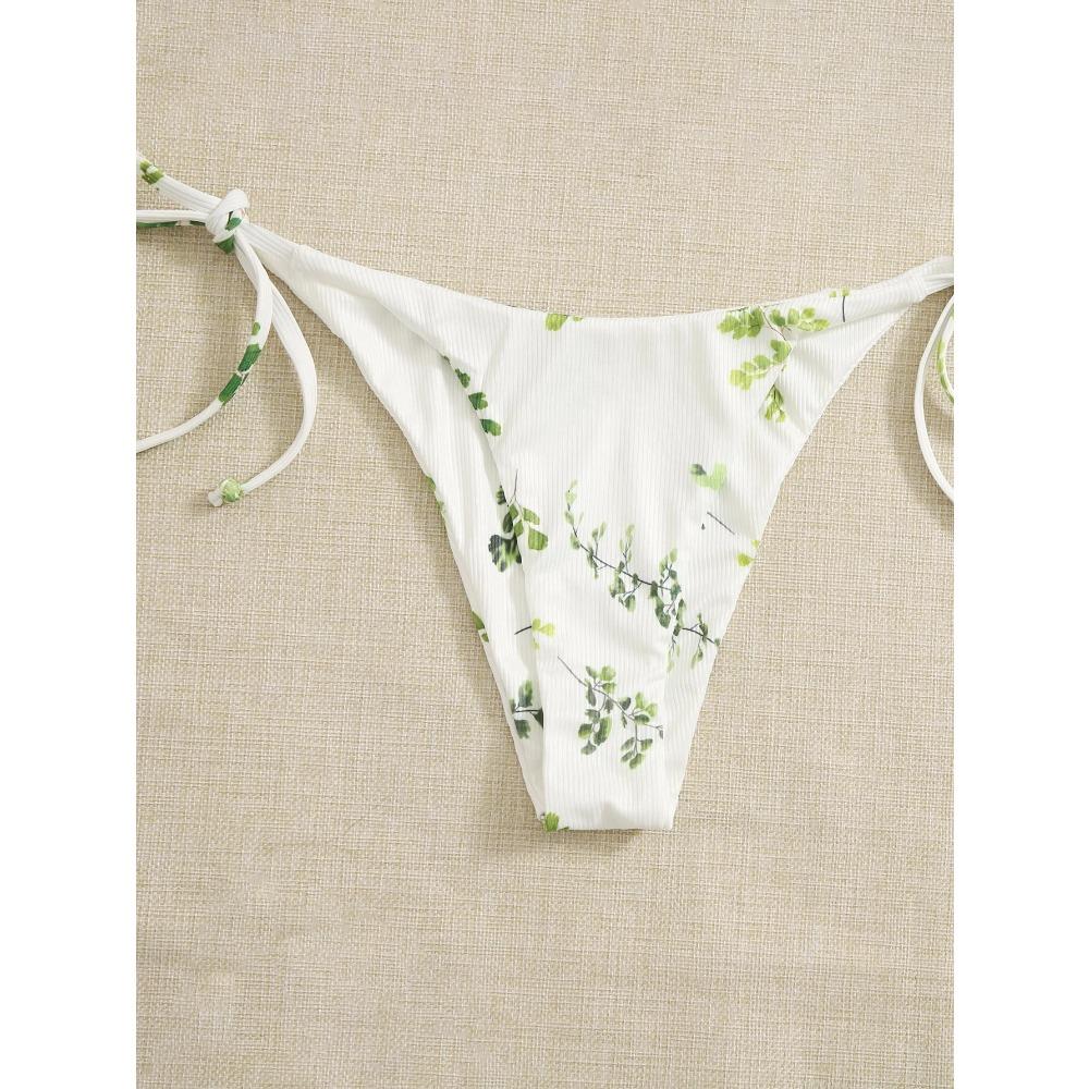 Neck Women's Two-Piece Bikini, Suspender Bra, V Bottom, Women's Swimwear and Apparel