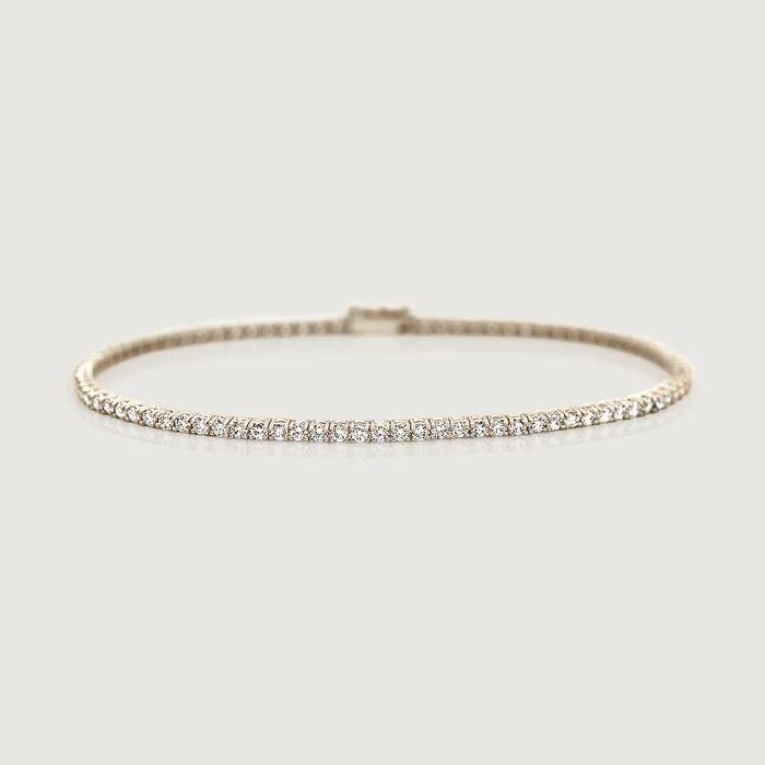 [14K/Lab Diamond] Bright Tennis Bracelet (1.6mm)