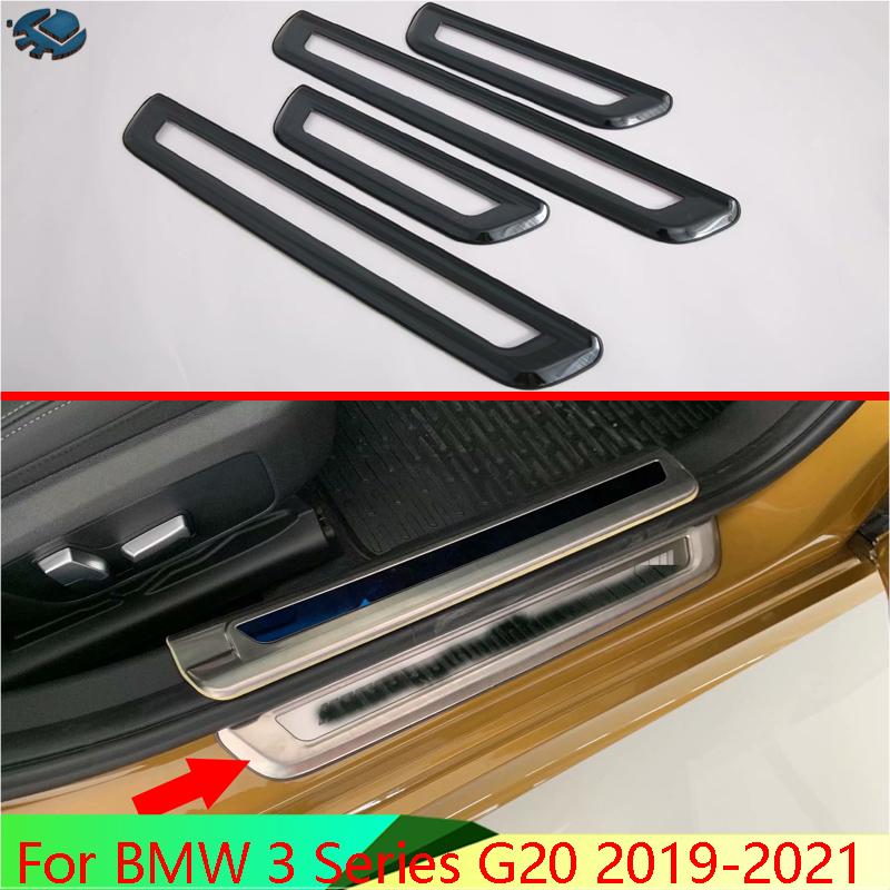 For BMW 3 Series G20 - Stainless Steel Ouside Door Sill Panel Scuff Plate Kick Step Trim Cover Protector