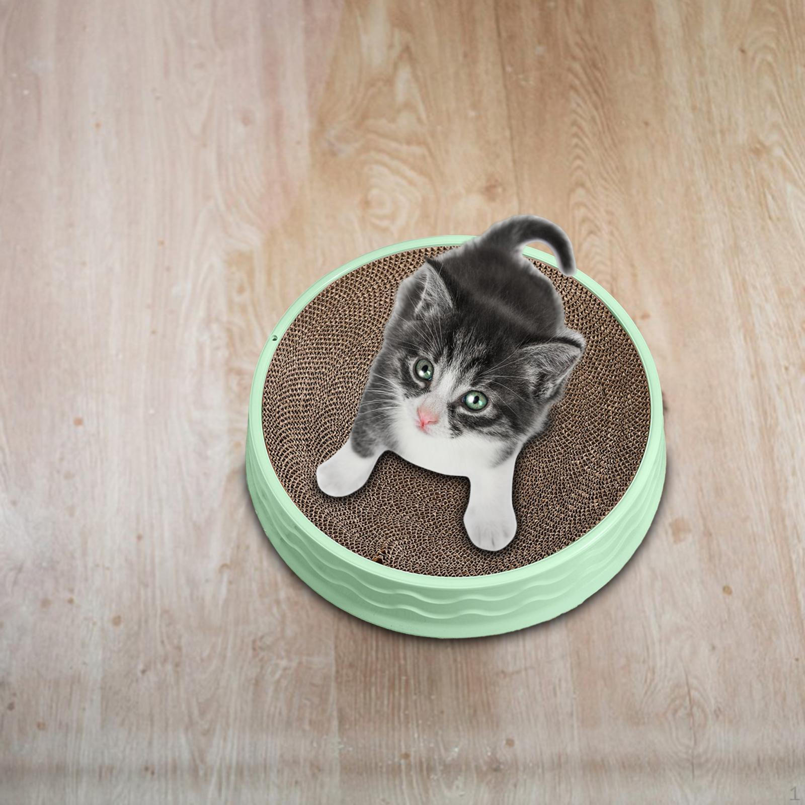 

Функциональная кошачья когтеточка и лежанка для кошек всех размеров, круглый дизайн для отдыха зелёный