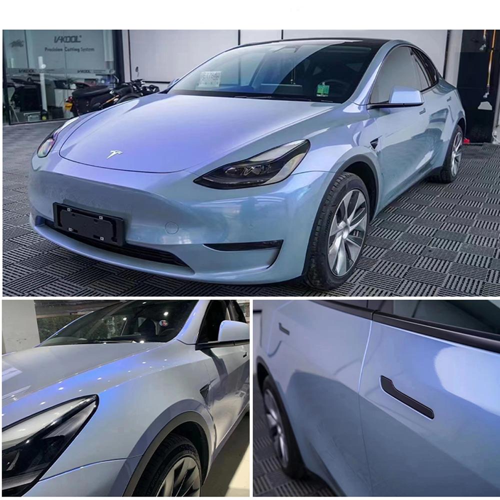 10Mx1.52M Gloss Twins Color Chameleon Vinyl Wrap, Sticker for Car Body, Film PVC Interior Exterior Styling Decals Roll Stickers
