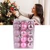 72Pcs Christmas Balls Hanging Decorative Christmas Tree Balls for Christmas Weddings Engagements Anniversaries Parties Pink
