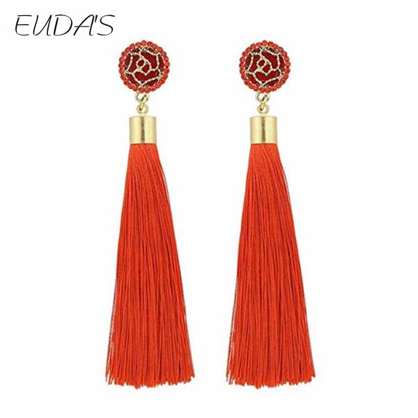 Buy Colorful Tassel Earrings Bohemian Long Tassel Dangle Jewelry