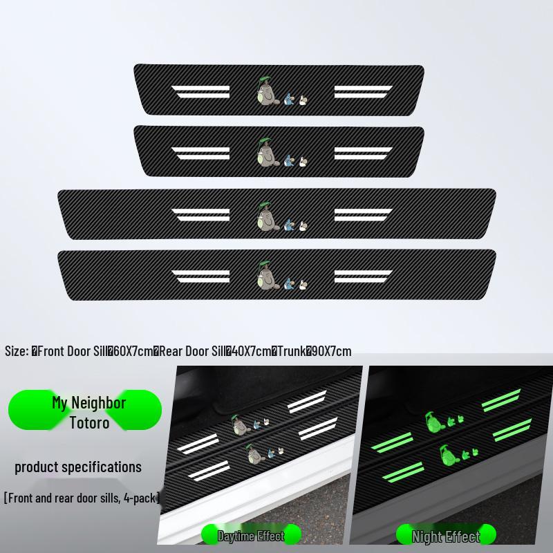 Compatible Door Sill Trim and Protective Anti-Stepping Stickers for Haval H6, M6, H9, Big Dog, First Love, and F7 - Glow-in-the-Dark Option Available.