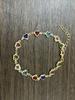 Colorful Heart Zircon Bracelet - European and American Style Alloy Heart-Shaped Dopamine Design