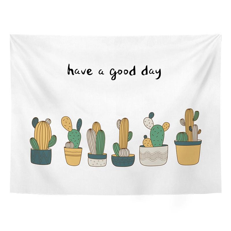 Гобелен с принтом кактуса и суккулентов для дома — фото 10