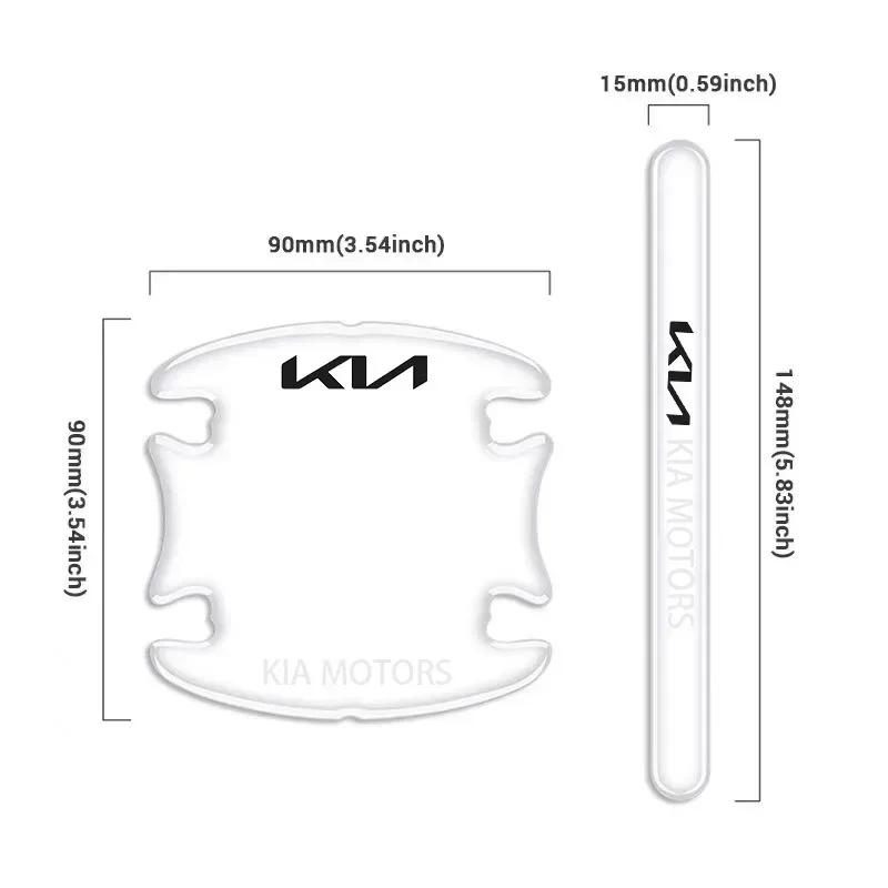 Yeni Kia K3 K5 Sportage Cerato Optima Soul Rio Carens için Uygun Şeffaf Kapı Kolu Sticker Çizilmiş Kapı Çanak Koruyucu